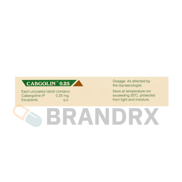 Cabgolin 0.25 mg Sun Pharmaceuticals Industries - Imagen 2