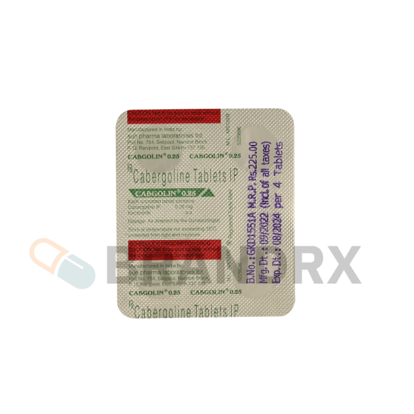 Cabgolin 0.25 mg Sun Pharmaceuticals Industries - Imagen 4