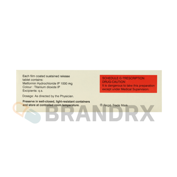 Glycomet SR 1000 mg USV Private Ltd. - Imagen 2