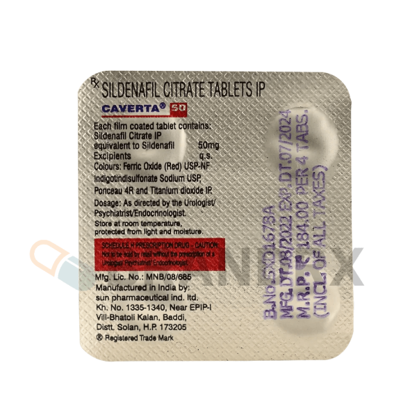 Caverta 50 mg Ranbaxy - Imagen 2