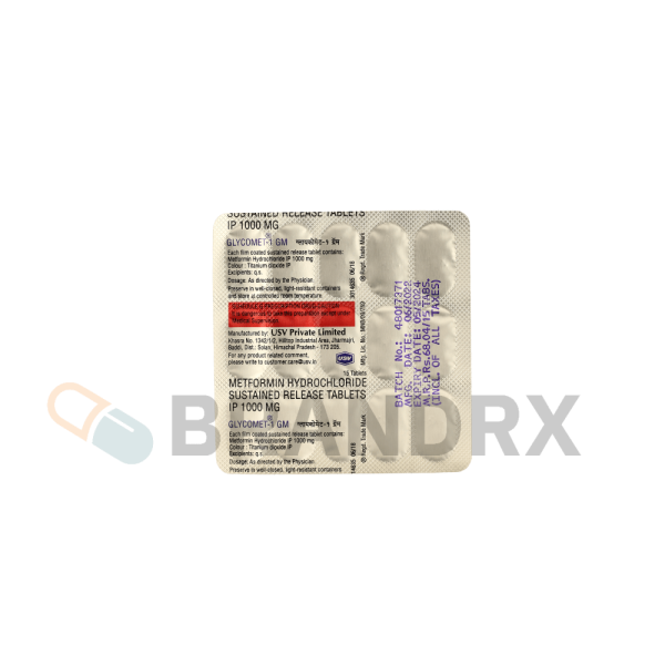 Glycomet SR 1000 mg USV Private Ltd. - Imagen 3