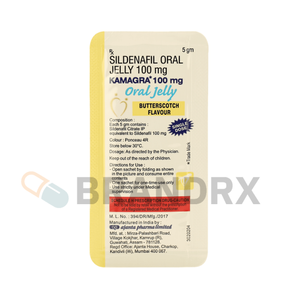 Kamagra Oral Jelly Flavoured 100 mg Ajanta Pharma - Imagen 3