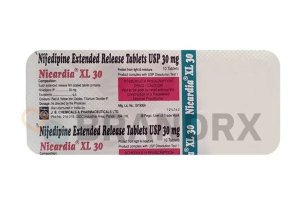 Nicardia XL 30 mg J.B. Chemicals & Pharmaceuticals Ltd. - Imagen 3