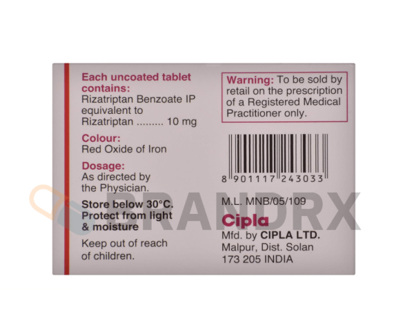Rizact 10 mg Cipla - Imagen 3
