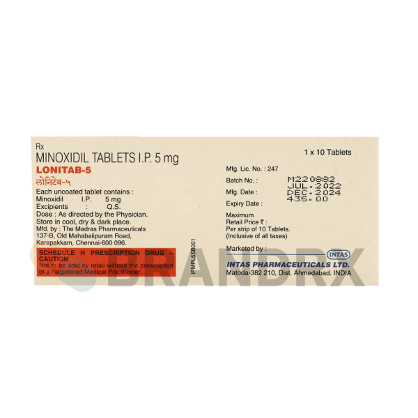 Lonitab 5 mg Intas Pharmaceuticals - Imagen 3